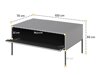 Couchtisch Fernolu 110 (Grau + Schwarz)