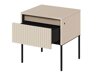 Nachttisch Fernolu 111 (Beige + Schwarz)