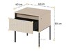 Nachttisch Fernolu 111 (Beige + Schwarz)