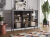 Sideboard Fernolu 108 (Grau + Schwarz)