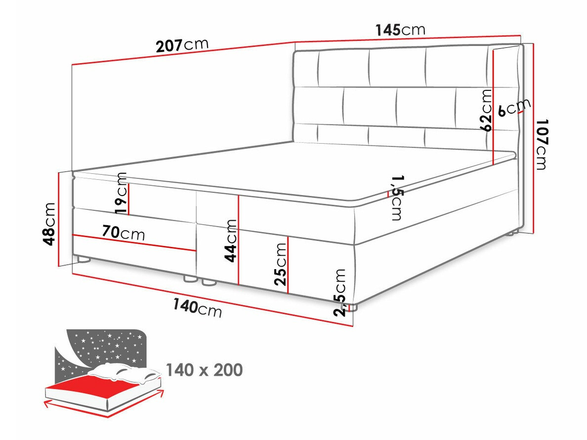 Boxspringbett Memphis 103 (Itaka 10)