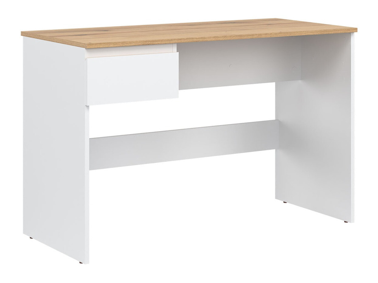 Bürotisch Catelbi 112 (Weiß + Eichenholzoptik)