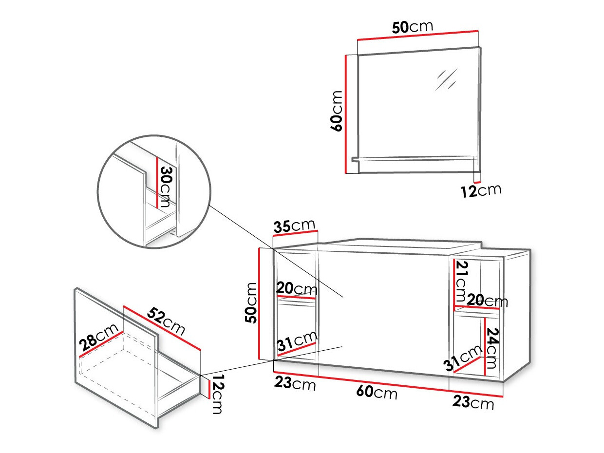 Badezimmer-Set Comfivo Delphinus IX (Weiß)