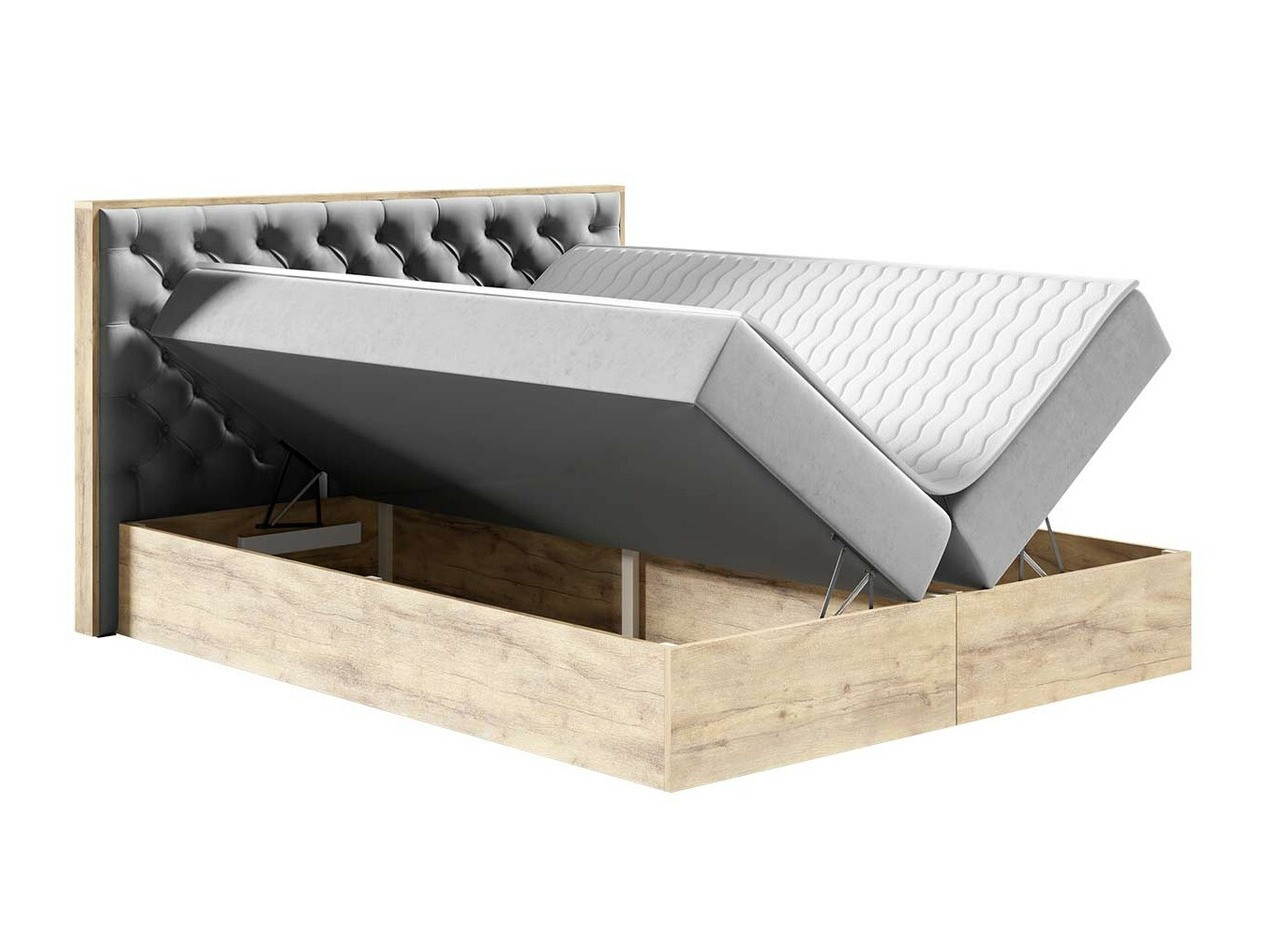 Boxspringbett Navis I (Wotan Eiche + Faro 4)