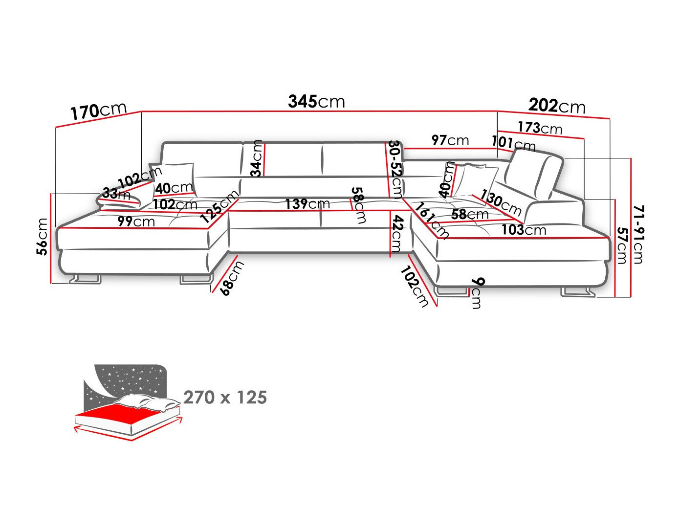 Ecksofa Comfivo 138 (Poso 05)