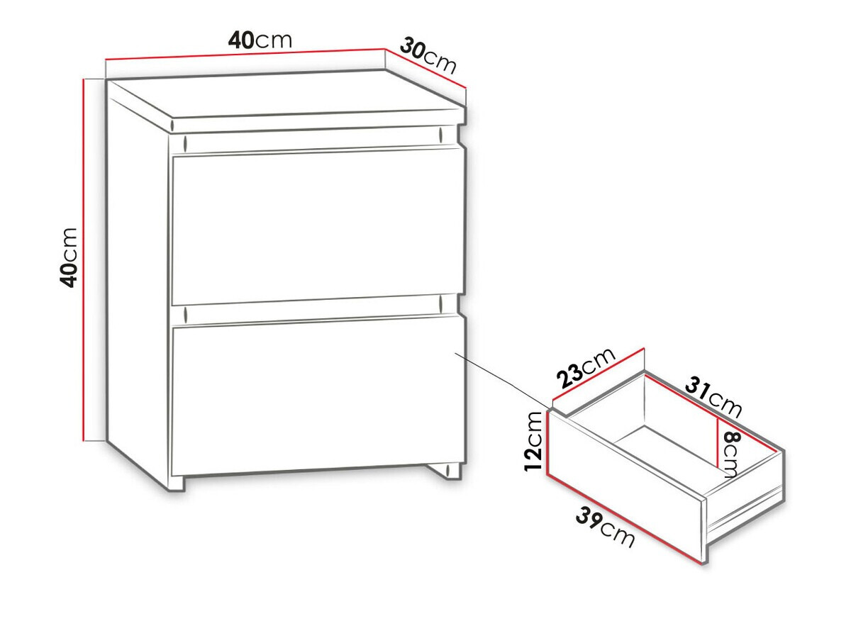 Nachttisch Comfivo Structor I (Sonoma Eichenholzoptik)
