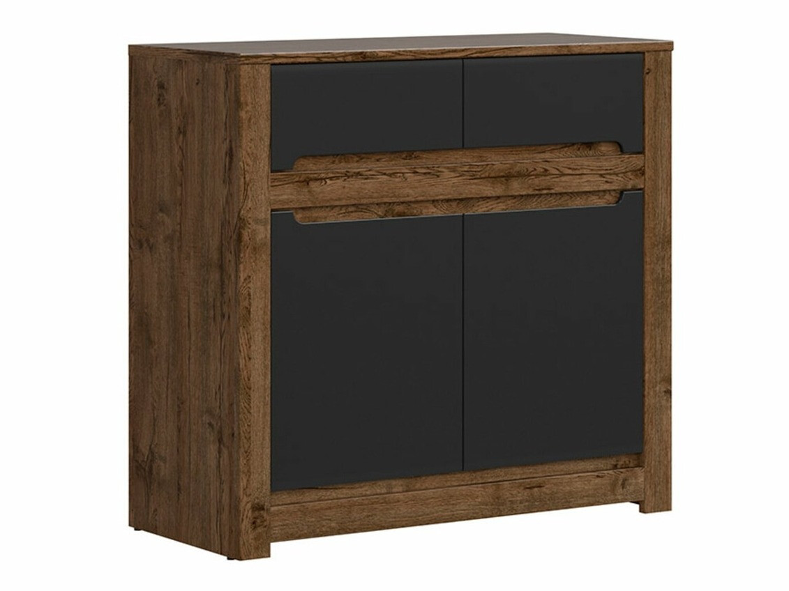 Kommoden Ophevaru 100 (Mattschwarz + April eichenholzoptik)