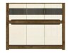Sideboard Ophevaru 102 (Cremefarben glänzend + April eichenholzoptik)