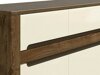 Sideboard Ophevaru 102 (Cremefarben glänzend + April eichenholzoptik)