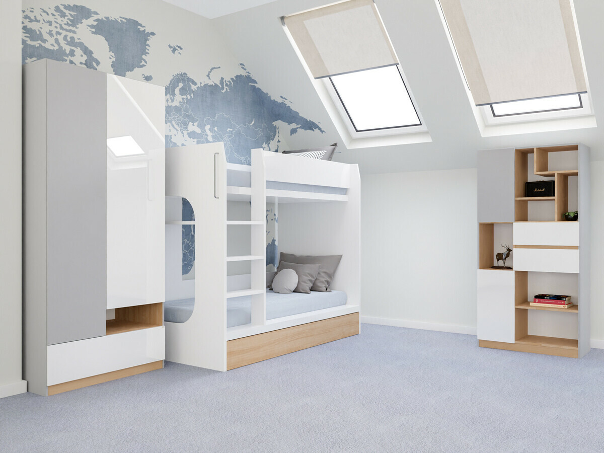 Kinderzimmer-Set Nuevaru 119 (Weiß glänzend)