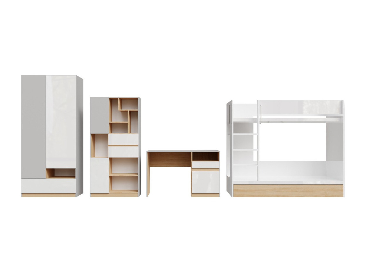 Kinderzimmer-Set Nuevaru 119 (Weiß glänzend)