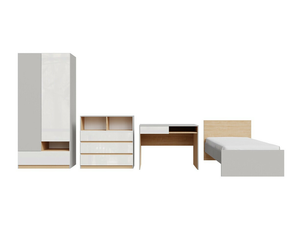 Möbel-Set Nuevaru 118 (Weiß glänzend)