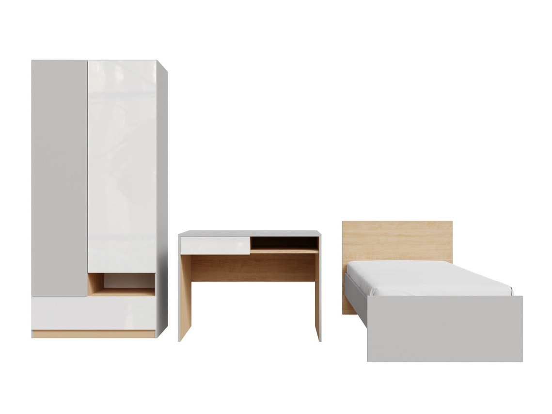 Möbel-Set Nuevaru 118 (Weiß glänzend)