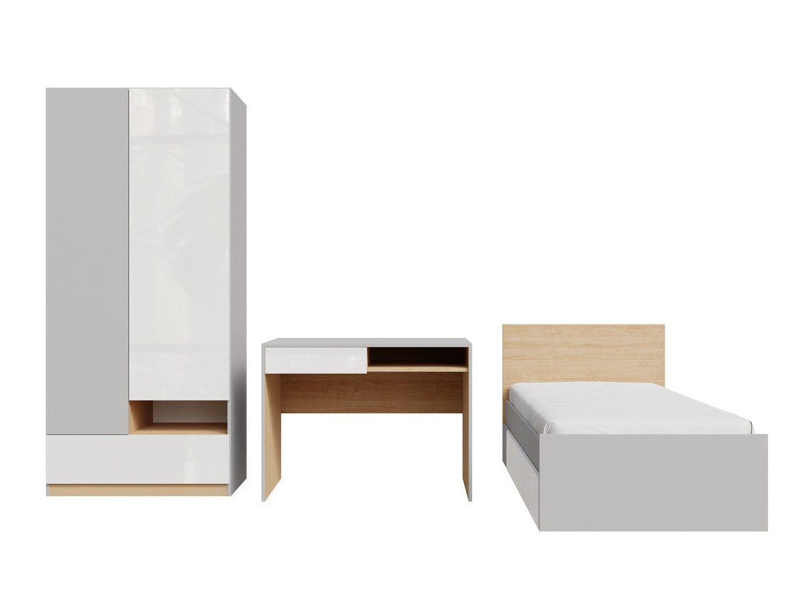 Möbel-Set Nuevaru 118 (Weiß glänzend)