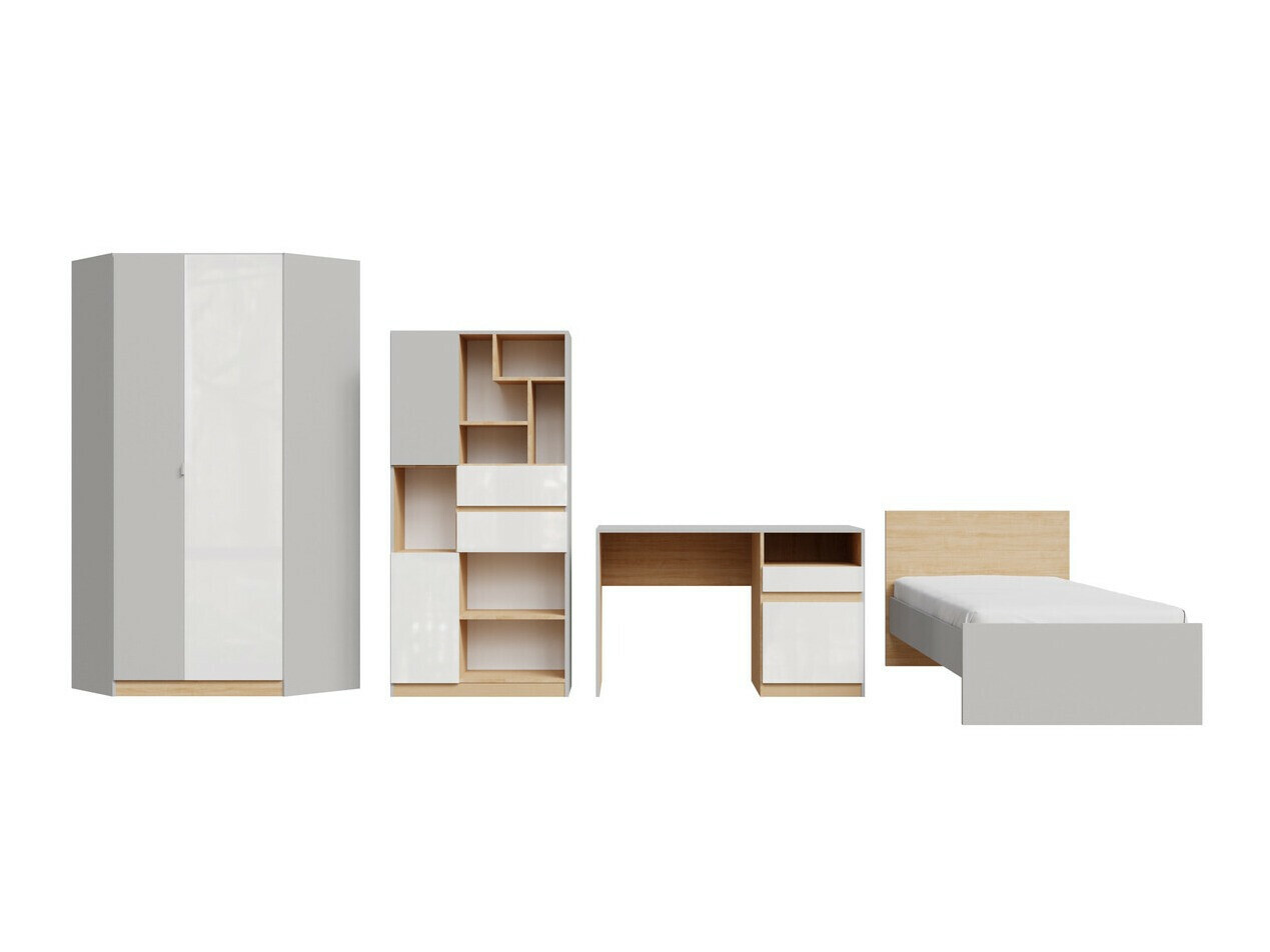 Möbel-Set Nuevaru 120 (Weiß glänzend)