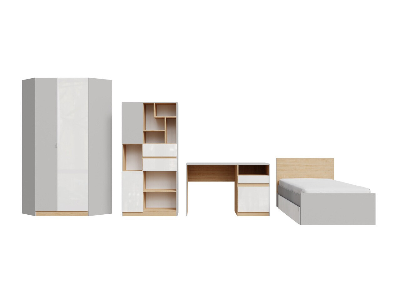 Möbel-Set Nuevaru 120 (Weiß glänzend)