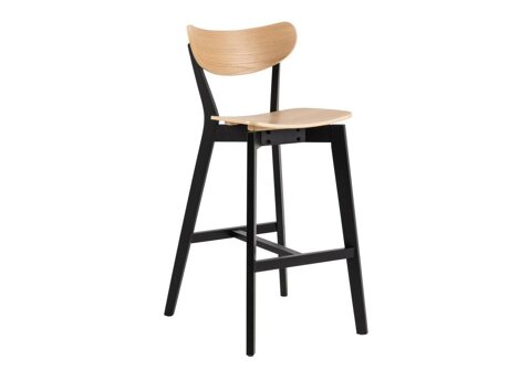 Barhocker Norsica 736 (Schwarz + Helles Holz)