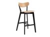 Barhocker Norsica 736 (Schwarz + Helles Holz)