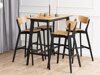 Barhocker Norsica 736 (Schwarz + Helles Holz)