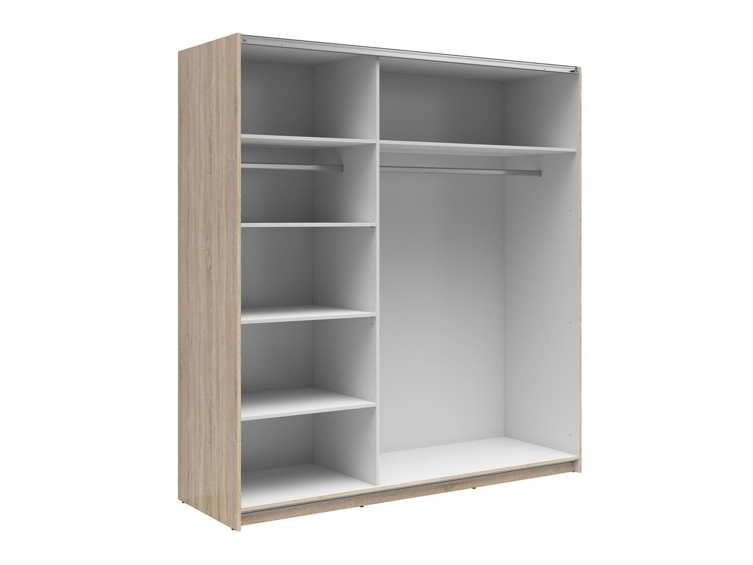 Kleiderschrank Livevaro 109 (Sonoma Eichenholzoptik + Weiß)
