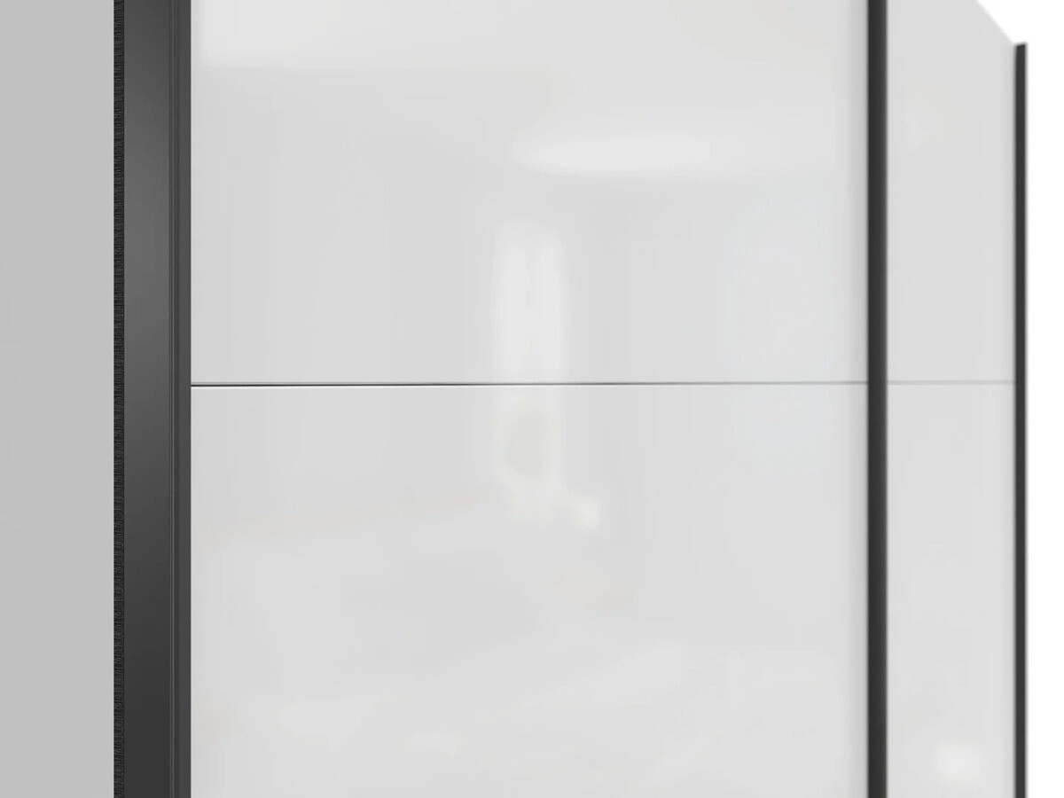 Kleiderschrank Livevaro 109 (Weiß glänzend)