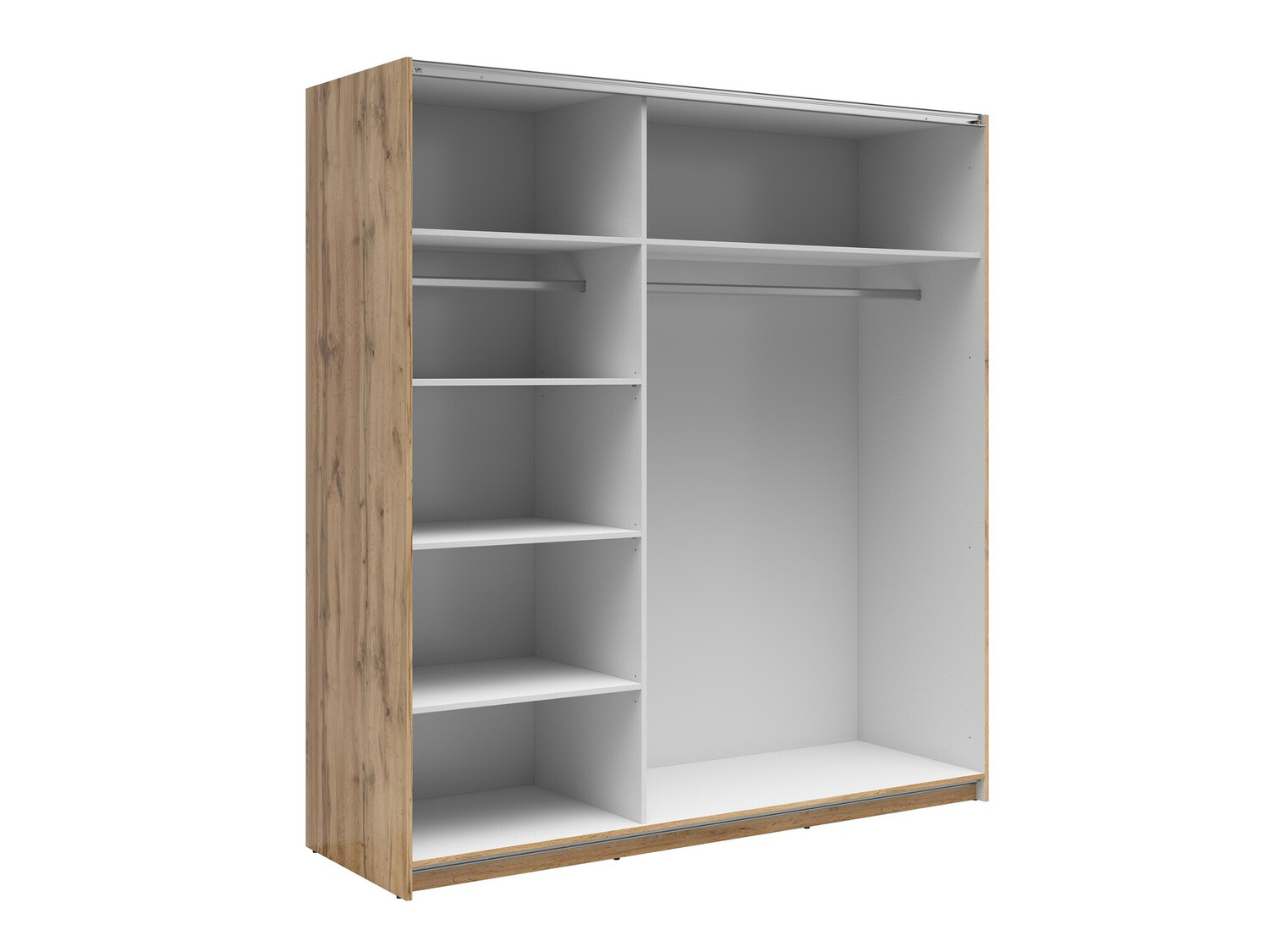 Kleiderschrank Livevaro 109 (Wotan Eiche + Weiß)