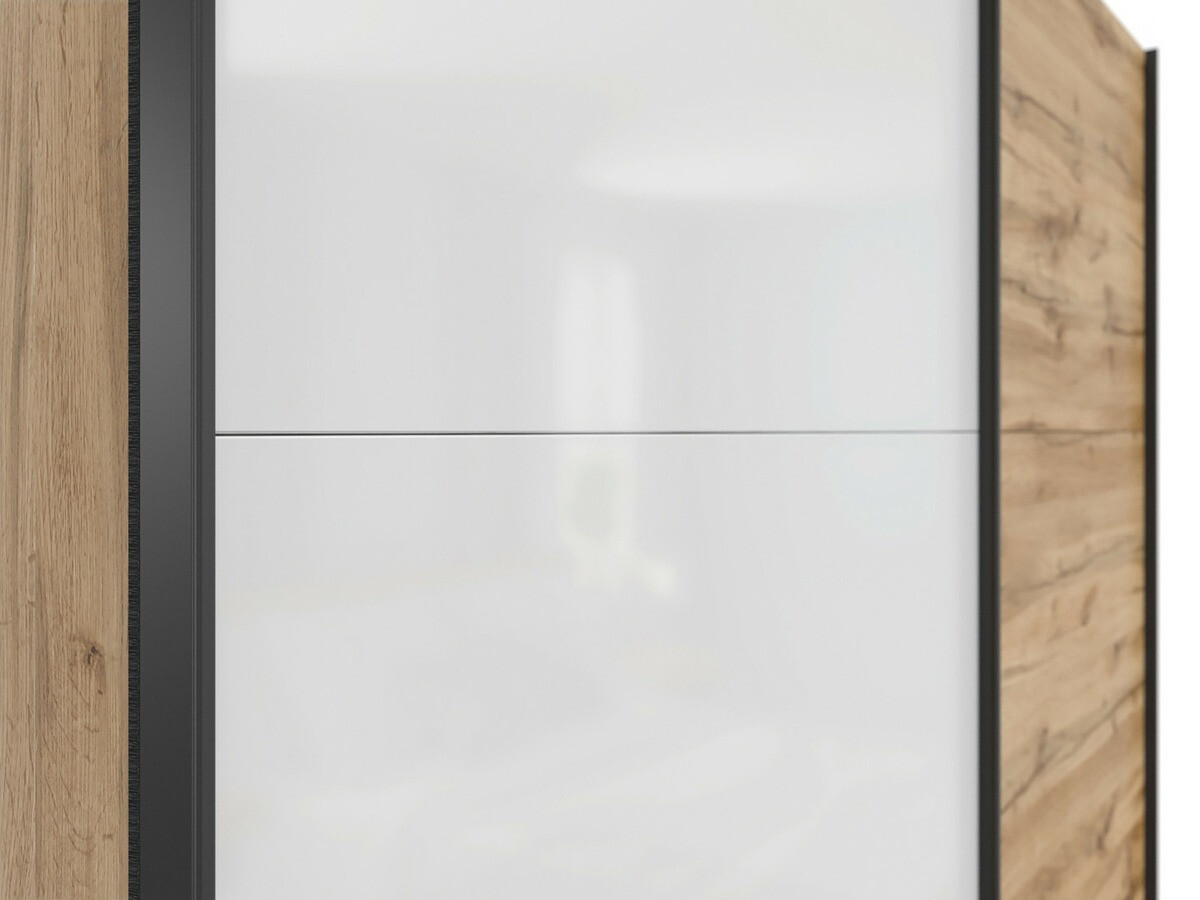 Kleiderschrank Livevaro 109 (Wotan Eiche + Weiß)