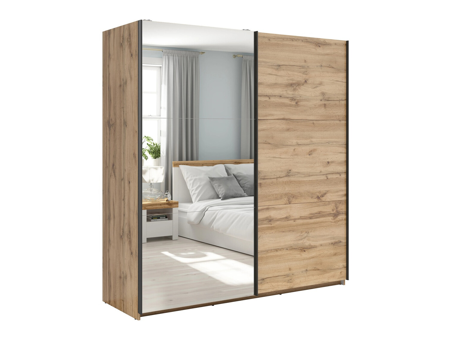 Kleiderschrank Livevaro 110 (Wotan Eiche)