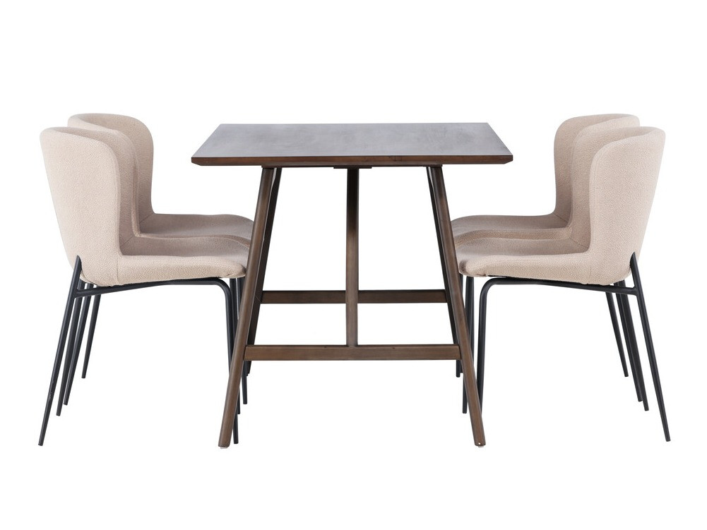 Essgruppe Dallas 4114 (Beige + Schwarz)