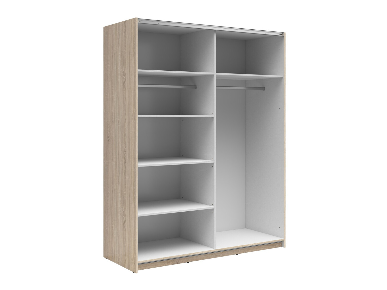 Kleiderschrank Livevaro 117 (Sonoma Eichenholzoptik + Weiß)