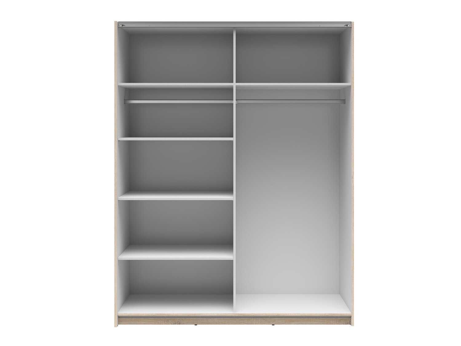 Kleiderschrank Livevaro 117 (Sonoma Eichenholzoptik + Weiß)