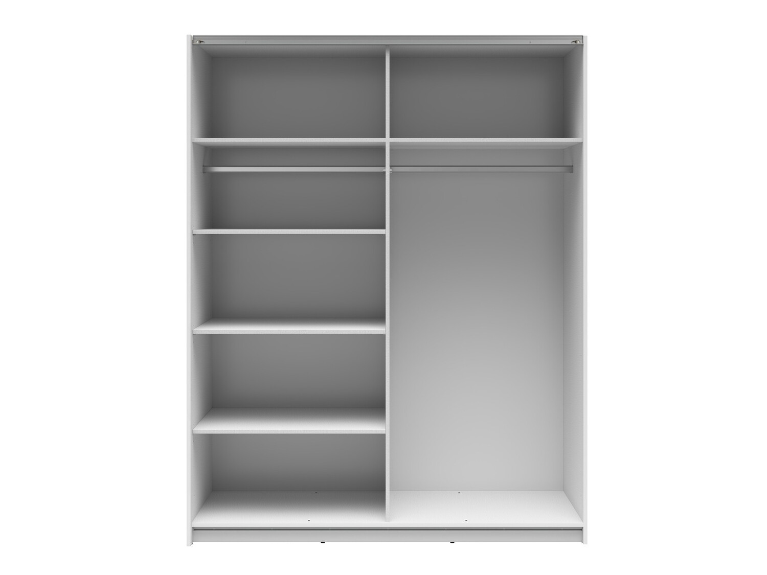 Kleiderschrank Livevaro 117 (Weiß glänzend + Sonoma Eichenholzoptik)