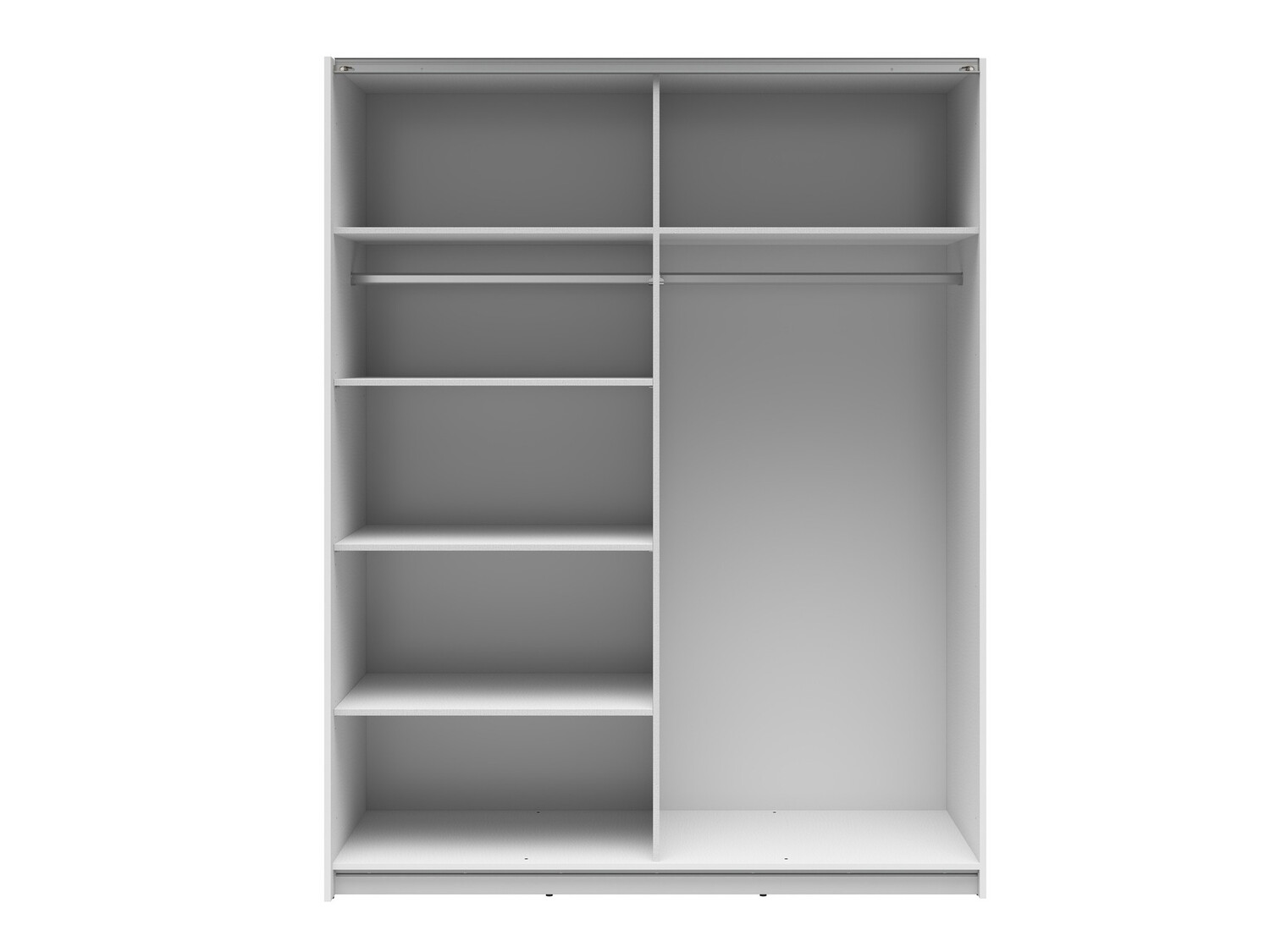 Kleiderschrank Livevaro 117 (Weiß glänzend + Wotan Eiche)