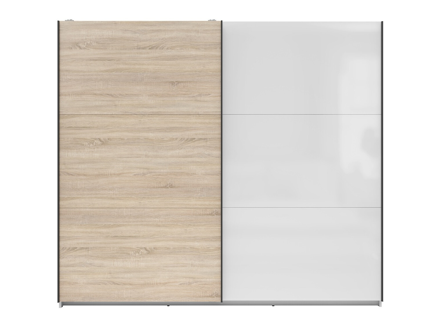 Kleiderschrank Livevaro 120 (Weiß + Sonoma Eichenholzoptik)