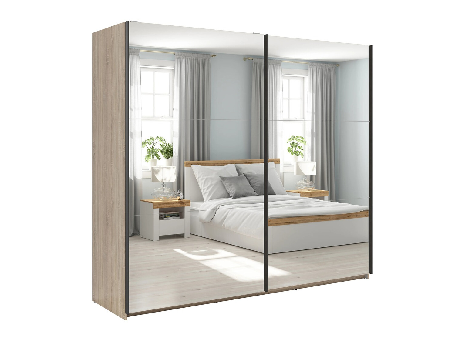 Kleiderschrank Livevaro 122 (Sonoma Eichenholzoptik)