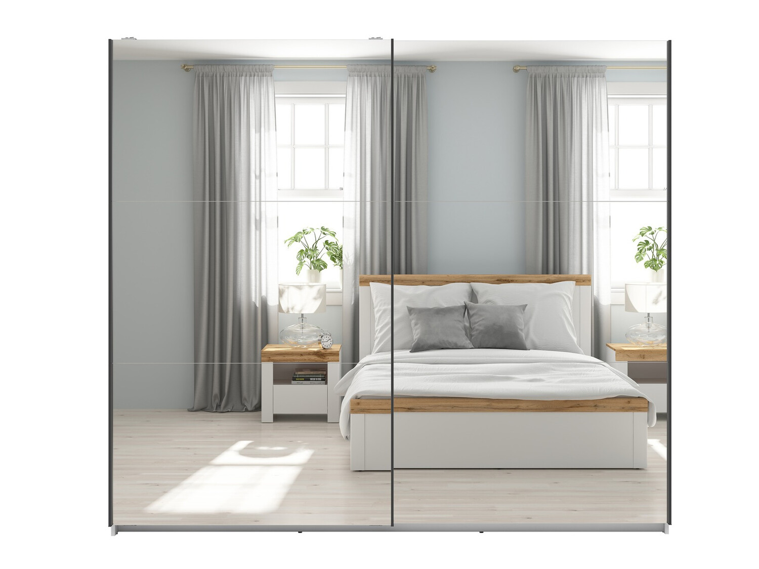 Kleiderschrank Livevaro 122 (Weiß)