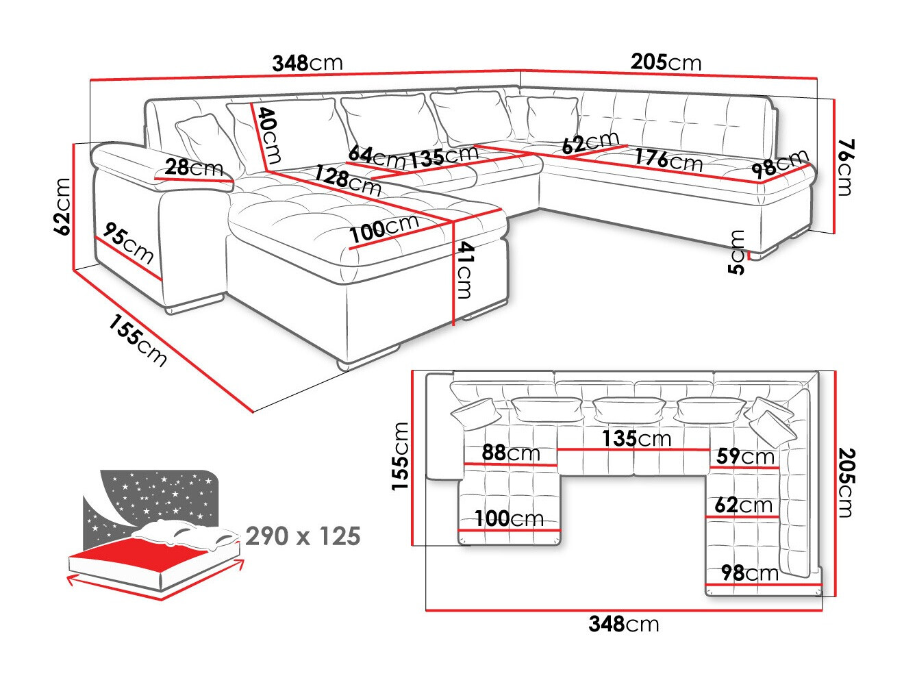 Ecksofa Comfivo Gemma II (Rechts)