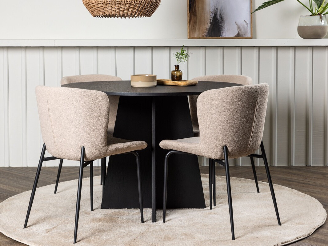 Essgruppe Dallas 4147 (Beige + Schwarz)
