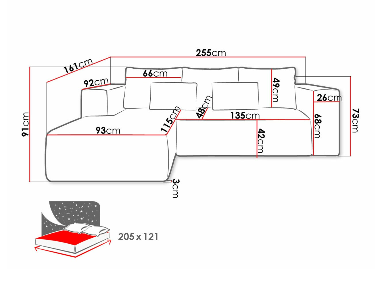 Ecksofa Arvada 116 (Poso 02)