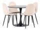 Essgruppe Dallas 4163 (Beige + Schwarz)