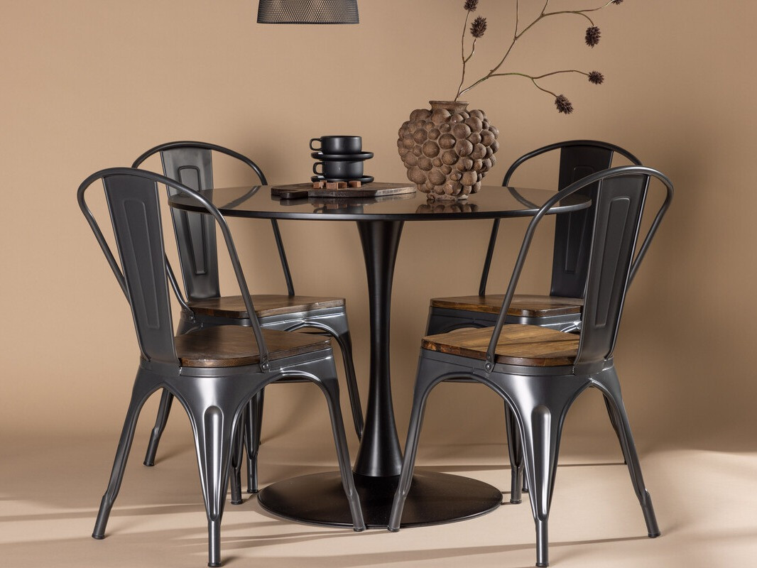 Essgruppe Dallas 4170 (Schwarz + Braun)