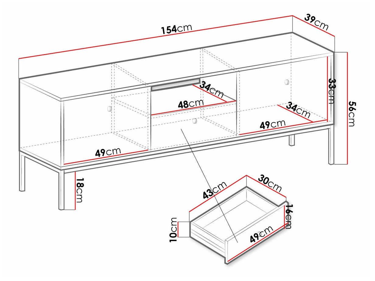 TV-Möbel Formis (Weiß)