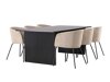 Essgruppe Dallas 4182 (Beige + Schwarz)