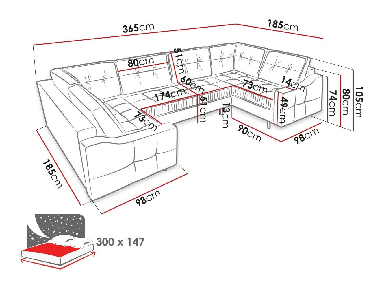 Ecksofa Kingsport 114 (Kronos 09)