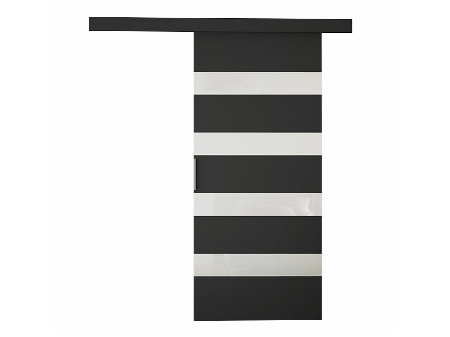 Schwebetür Closico 173 (Schwarz + Weiß)