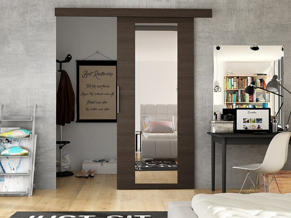 Schwebetür Closico 175 (Braun)