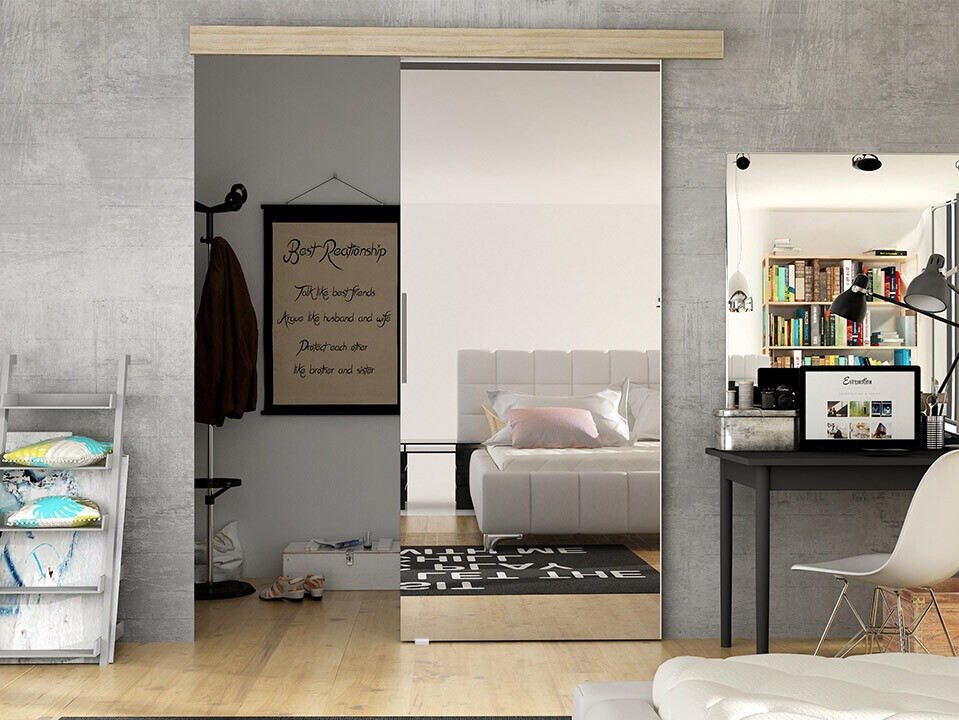 Schwebetür Closico 177 (Sonoma Eichenholzoptik)