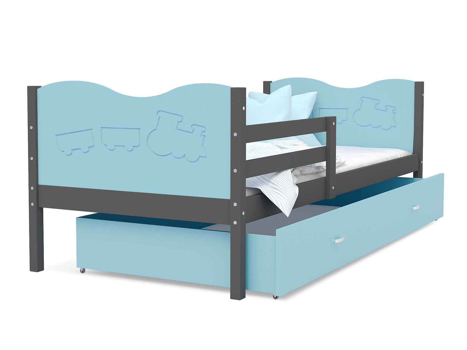 Bett Aurora 163 (Grau)