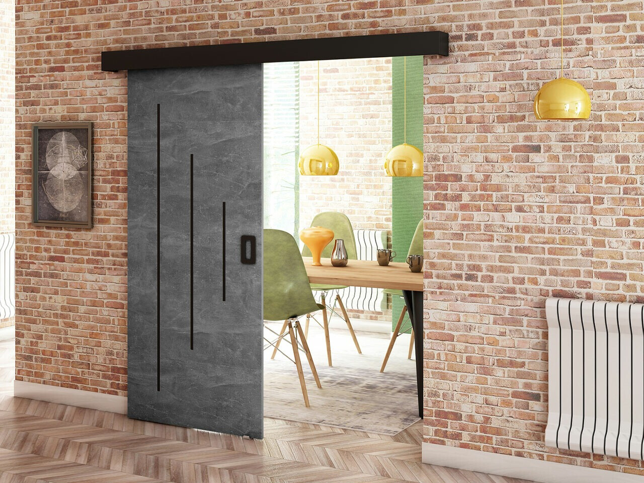 Schwebetür Hartford 454 (Beton)