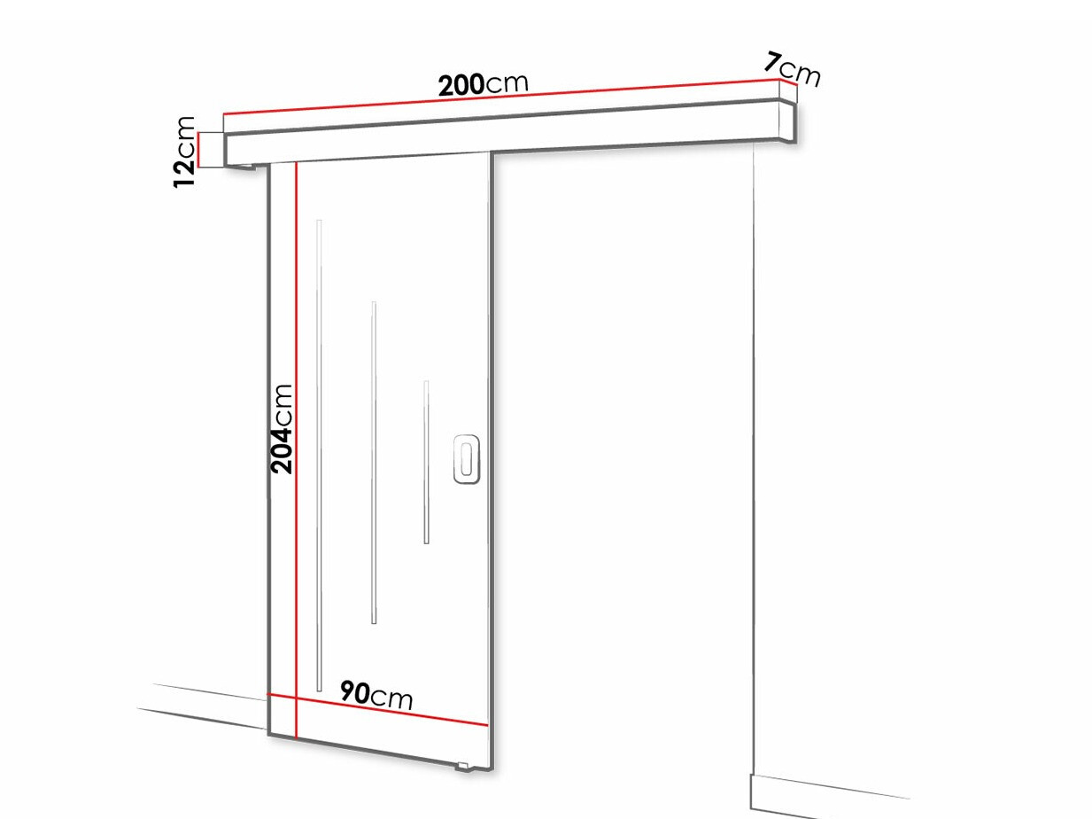 Schwebetür Hartford 454 (Beton)